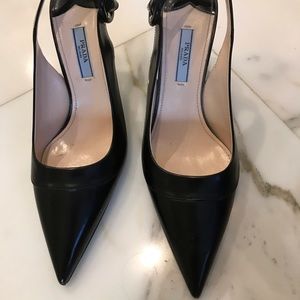 Prada sling black heels